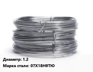 Проволока нержавеющая металлическая  1.2 Сталь: 07Х18Н9ТЮ
